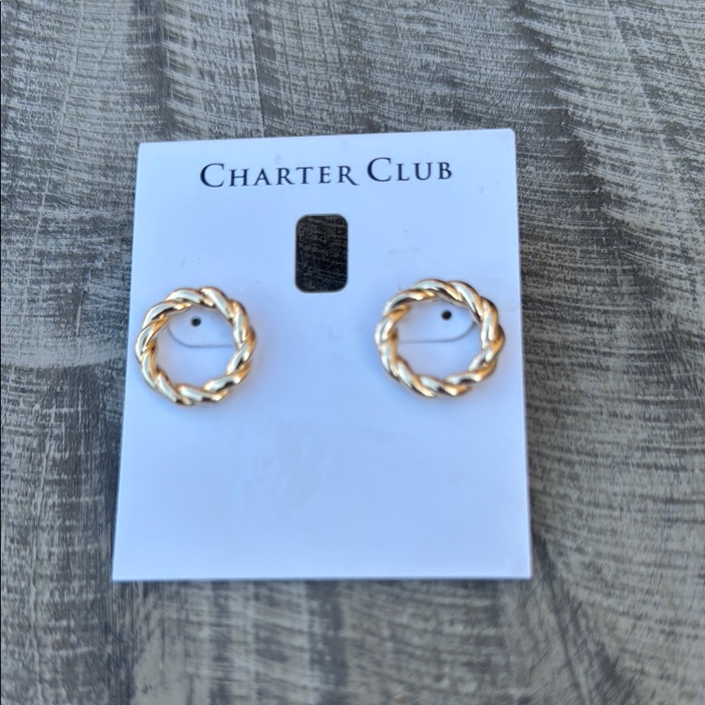 Charter Club Gold Tone Hoop Earrings